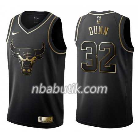 NBA Mænd Trøje Chicago Bulls Kris Dunn 32 Nike Sort Golden Edition Swingman